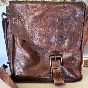 Bed Stu Brown Leather Crossbody Bag